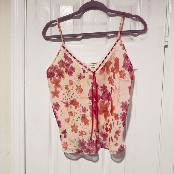 VTG Y2k Victorias Secret Sz XL Floral Sheer Mesh Couquette Cami Fairy Babydoll - Picture 1 of 7
